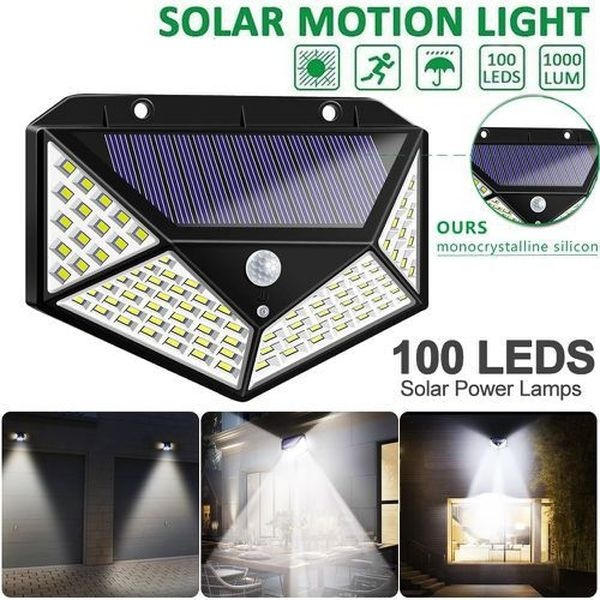 100LED Solar Power PIR Motion Sensor Wall Light Outdoor Garden Lamp Waterproof 100LED Solar Power PIR Motion Sensor Wall Light Outdoor Garden Lamp Waterproof