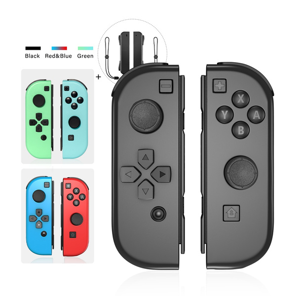 1 Pair Replacement Switch Joy Con Controller , Wireless Joy Pad with Wrist  Strap Controller ,Wireless Joystick Gamepad for Nintendo Switch