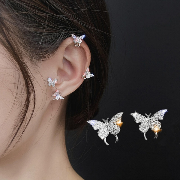 Buy 15 Mm Fluttering Wings Butterfly Hoop Earrings In 925 Silver from Shaya  by CaratLane
