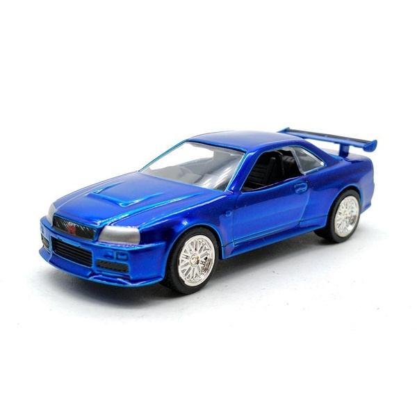 1/55 Fast and Furious Cars Brian's Nissan GTR R34 Simulation Metal ...