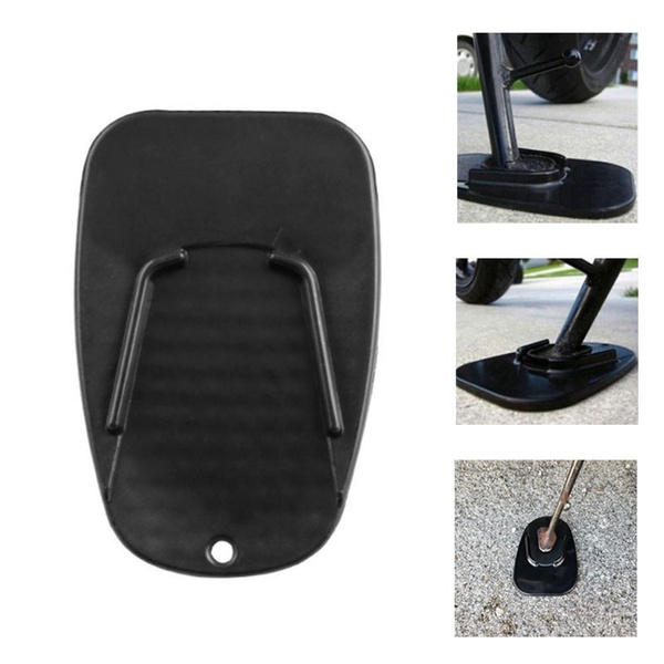 Universal Motorcycle Foot Support kickstand Side Stand Pad Plate Big Foot Mat 