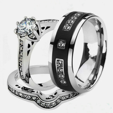 Steel, Stainless, wedding ring, fashion ring