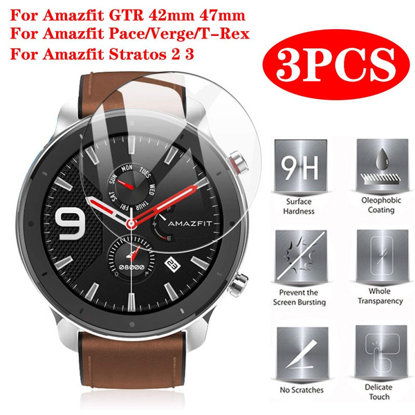 For Huami AMAZFIT GTR 42mm 47mm Protective Film Screen Protector Tempered Glass