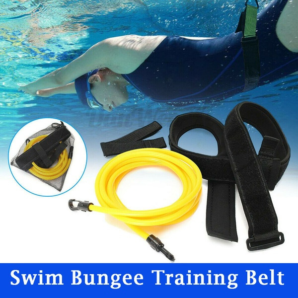 3/4M Swim Bungee Training Belt Swimming Resistance Safety Leash Exerciser Tether 