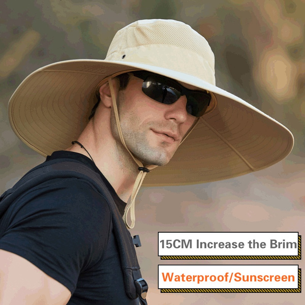 Increase the Brim) Men's Fisherman Hat Cross-border Waterproof