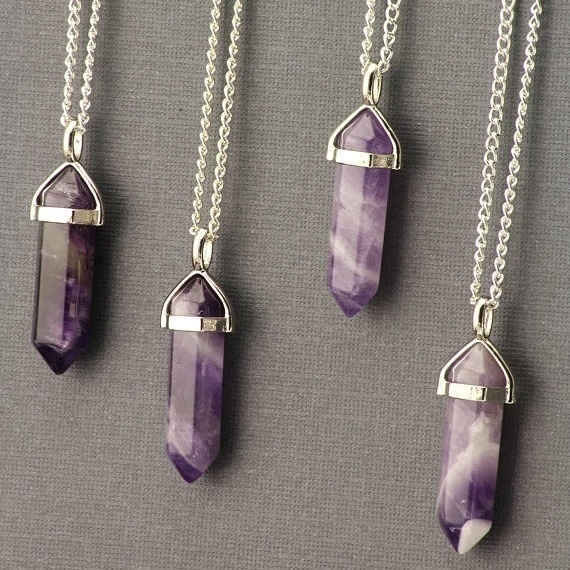 Amethyst on sale point necklace