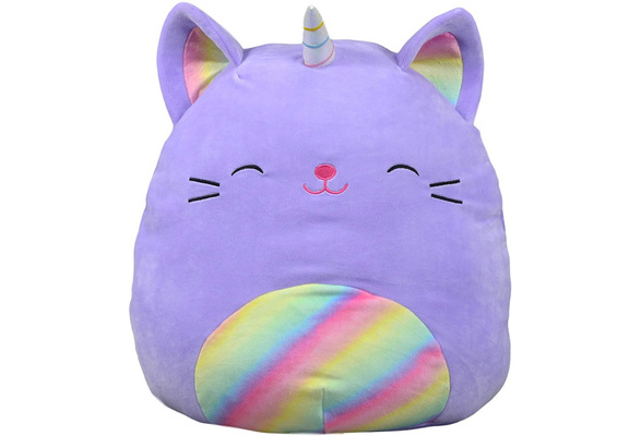 squishmallows tabby cat unicorn plush 8 inch purple rainbow