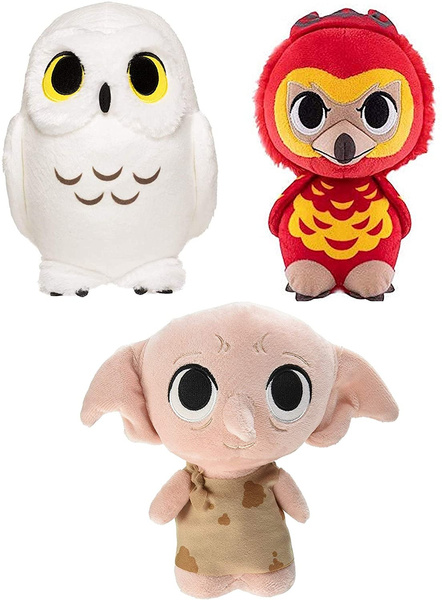 PAck 3 Peluches Dobby Hedwig Harry Potter Funko Supercute Plushies