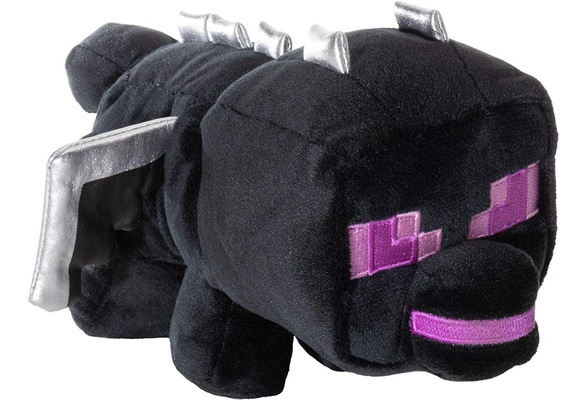 JINX Minecraft Happy Explorer Standing Ender Dragon Plush Stuffed Toy,  Black, 5.5