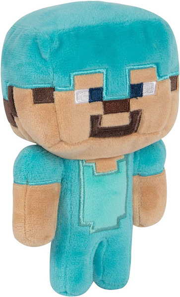 JINX Minecraft Happy Explorer Diamond Steve Plush Stuffed Toy, Multi ...