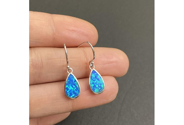 Blue opal 2025 dangle earrings