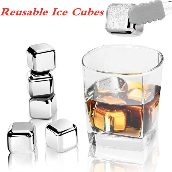 Reusable Ice Cubes Food Grade Stainless Steel Whiskey Stones