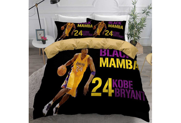 3d Kobe Bryant Pattern Bedding Set Twin, Lakers Bed Set Queen
