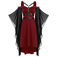 GOTHIC DRESS, Plus Size, Medieval, Bell