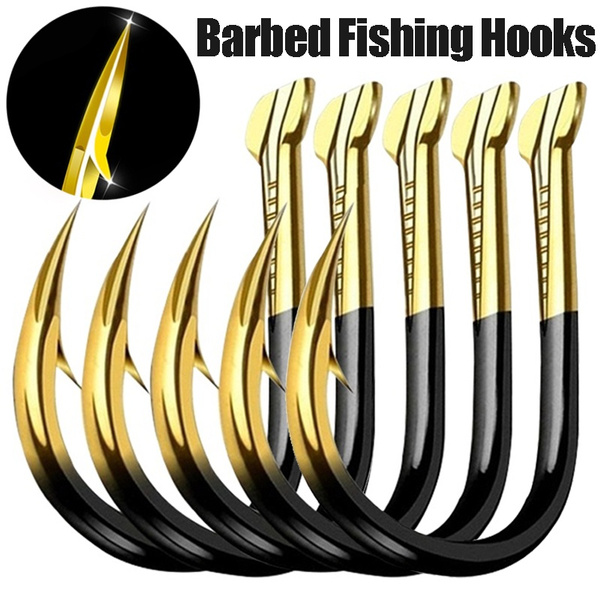 5/15pcs High Quality Barbed Fishing Hooks Colored Tungsten Alloy