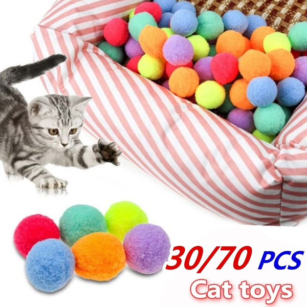 30/70pcs Cute Funny Training Pet Plush Creative Kitty Cat Supplies Cat ...