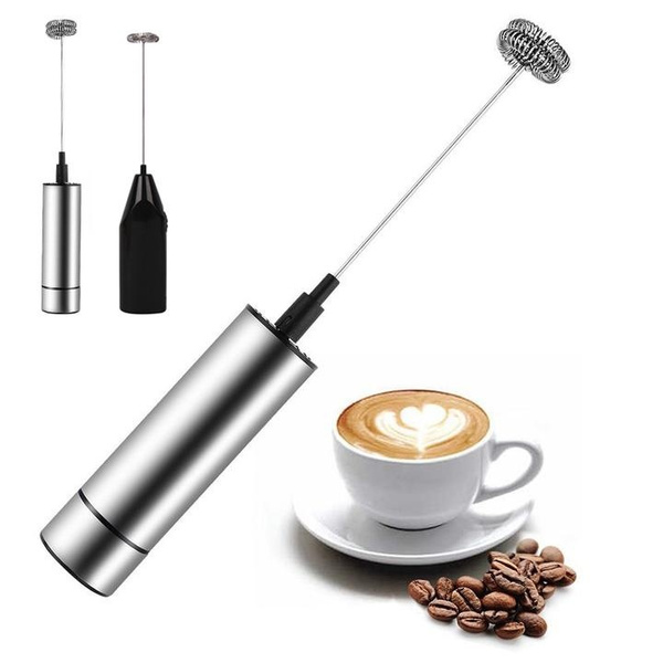 1/2 Pieces Electric Milk Frother Stainless Steel Coffee Stirrer Fancy Coffee  Frother Milk Stirrer Single/Double Head High Quality Support