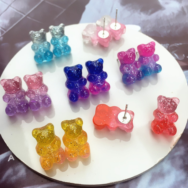 gummy bear resin earrings