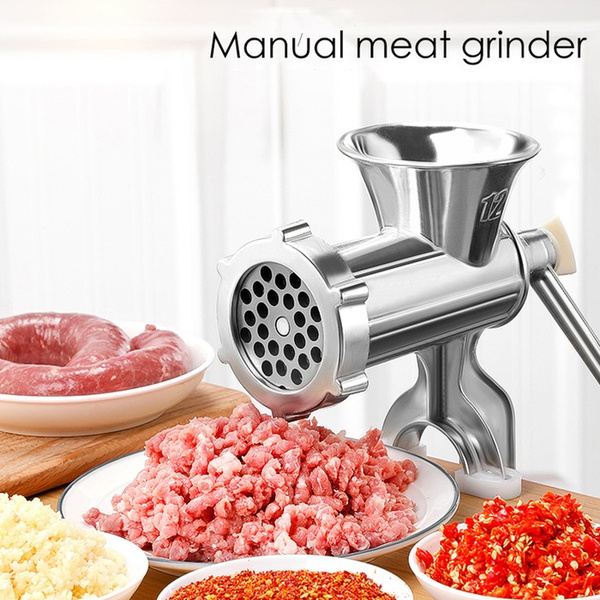 Kitchen Tools Manual Meat Grinder Hand Operated Beef Noodle Pasta Mincer  Sausages Maker Gadgets Aluminum Grinding Machine