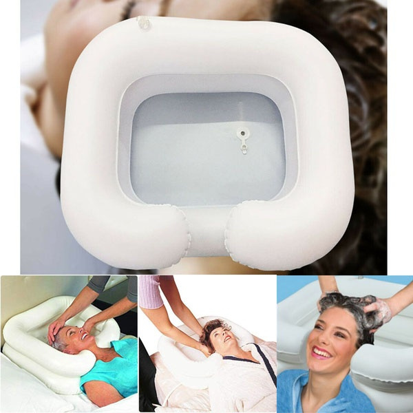 Inflatable Hair Washing Basin, Portable Shampoo Sink Washbasin, Wash Hair in Bed, For Injured, Elderly, Bed-Bound, Bedridden, Disabled, Handicapped, Easily Clean Hair, Assistive Aid | Wish Inflatable Hair Washing Basin, Portable Shampoo Sink Washbasin, Wash Hair in Bed, For Injured, Elderly, Bed-Bound, Bedridden, Disabled, Handicapped, Easily Clean Hair, Assistive Aid | Wish