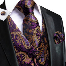 menswaistcoat, vestnbsptienbsphankynbspcufflink, Necktie, purple