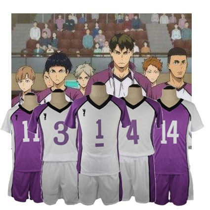 Haikyuu Season 3 Cosplay Jersey Shiratorizawa Academy Uniforms