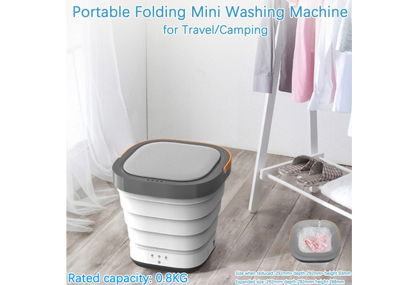 New Folding Bucket Washing Machine Portable Mini Washing Machine Automatic  Clothes Washing Bucket Super Vibration Wave Turbo Washer for Travel/Camping