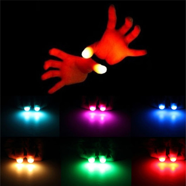 2* Magic Super Bright Light Up Thumbs Fingers Trick Appearing Lights Close-Up 