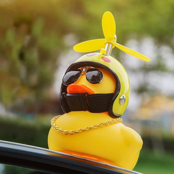 UK Funny Yellow Duck With Helmet Bicycle Bell Ring Bike Ride Horn Adult Kids Toy