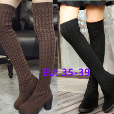 woolen, Womens Boots, Knitting, Elastic