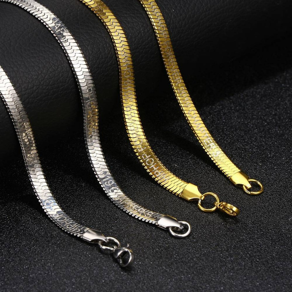 Wild Titanium Steel Flat Snake Chain 