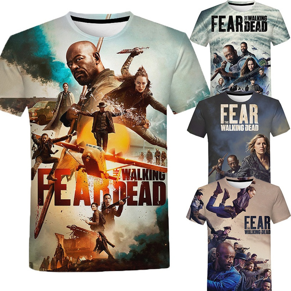 Hot Sale Horror TV Drama Fear the Walking Dead 3D T Shirt Men Women Fashion Casual T-shirt Hip Hop Streetwear Oversized Tee Tops | Wish
