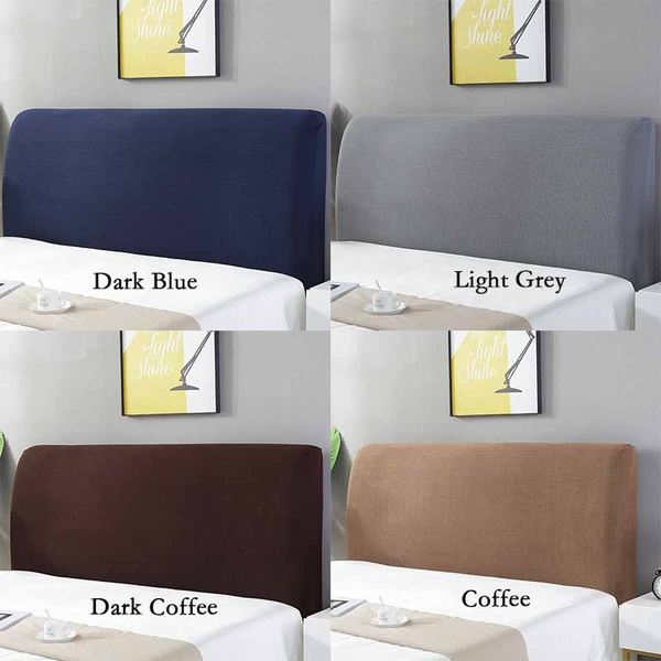 Comfable Stretch Bed Headboard Slipcover Square Jacquard Dustproof ...