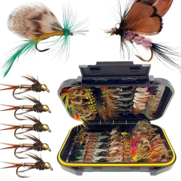 12/33/40/72Pcs/Box Wet Dry Nymph Fly Fishing Lure Box Fly Tying Material  Bait Fake Flies for Trout Fishing Tackle Artificial Insect Set