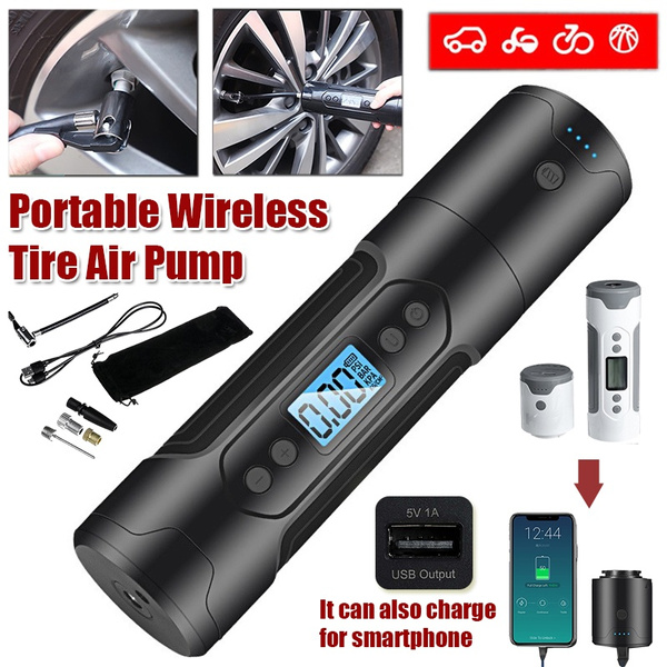 Portable Multifunctional Wireless Air Pump Cordless Tyre Inflator 12V  150PSI Rechargeable Compressor Digital Car Tyre Pump for Car Bicycle Tires  Balls
