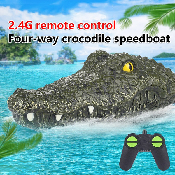 Crocodile RC Boat 2.4G Remote Control Electric Racing Boat Simulation ...