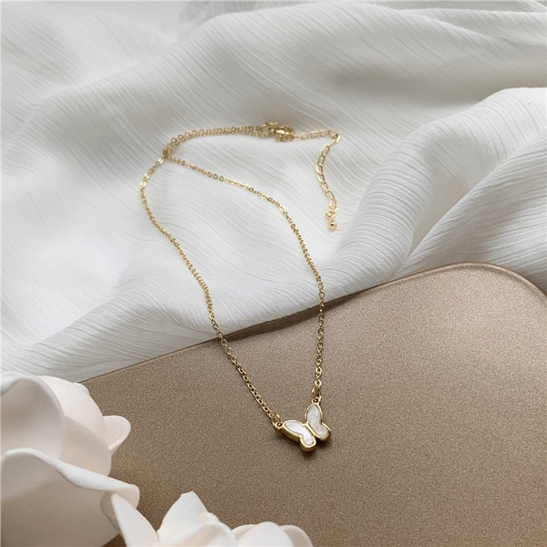 Fresh Butterfly Necklace Female Korean 