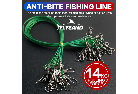 3bag Stainless Steel Fishing Rigs Wire Leader 5String Hook anti-winding hook YL