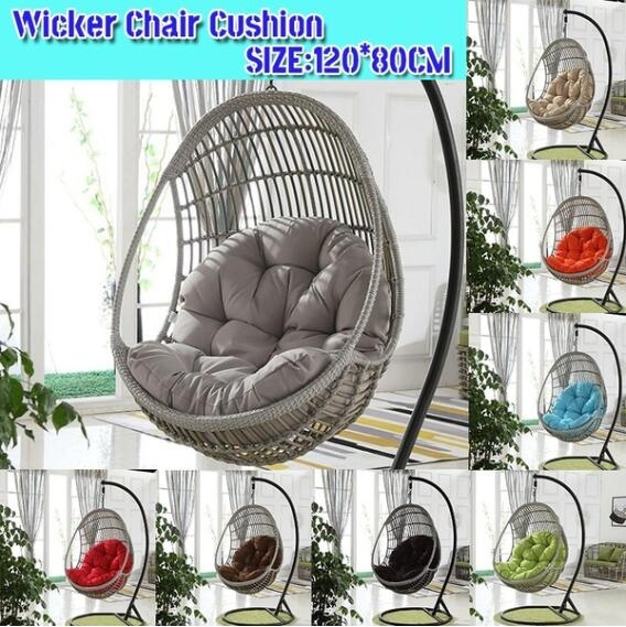 Patio Hanging Swing Egg Chair Cushion Large Round Papasan Pad