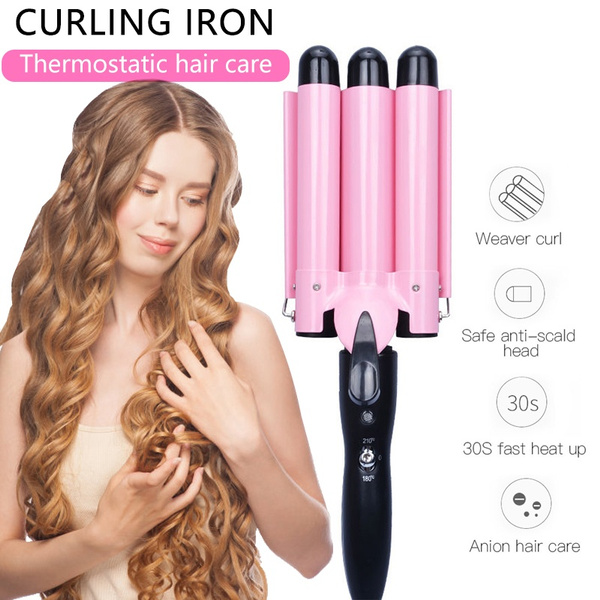 25/32mm Hair Rollers Automatic Ceramic Hair Curler 3 Barrels Big Hair Wave  Waver Curling Iron Hair Curlers Styling Tools | Wish