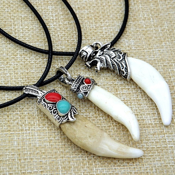 Real wolf on sale fang necklace