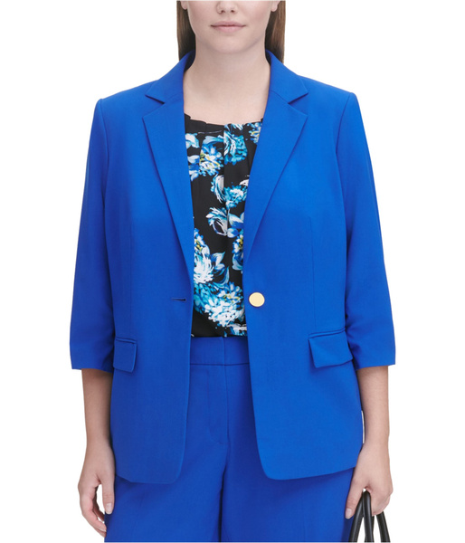 calvin klein one button women's blazer