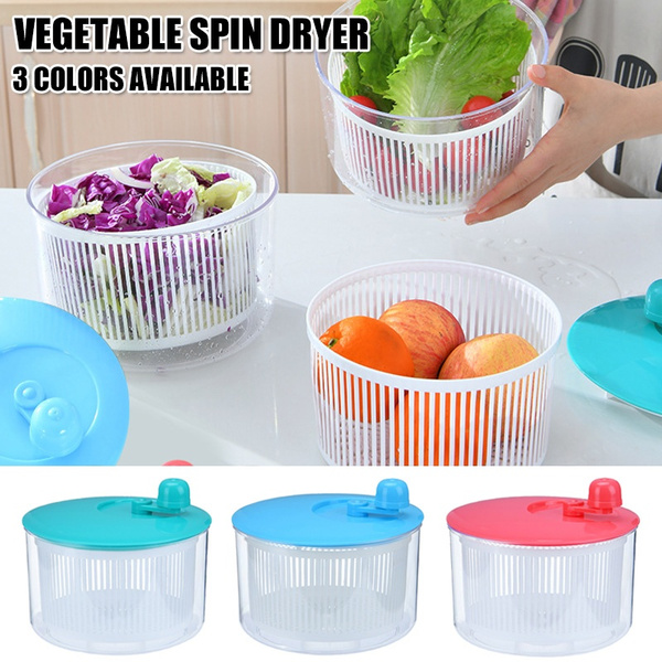 Plastic Large Salad Spinner Leaf Dryer Lettuce Veg Drainer