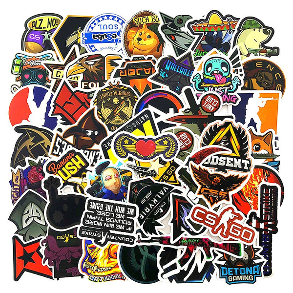 52PCS Game csgo Stickers for Car Speaker Luggage Phone Tablet iPad