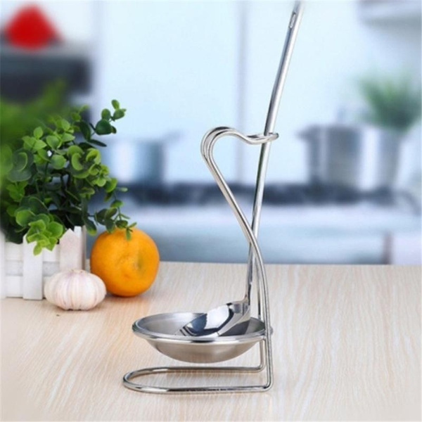 Stainless Steel Soup Ladle Rack Spoon Rest Hot Pot Scoop Storage Rack ...