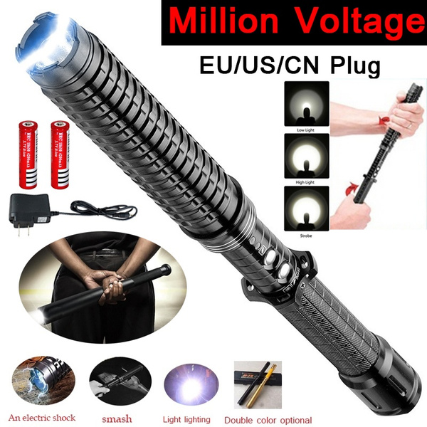 1 PC Black/Silver/Gold Million Volt Flashlight Tazer Electric Torch