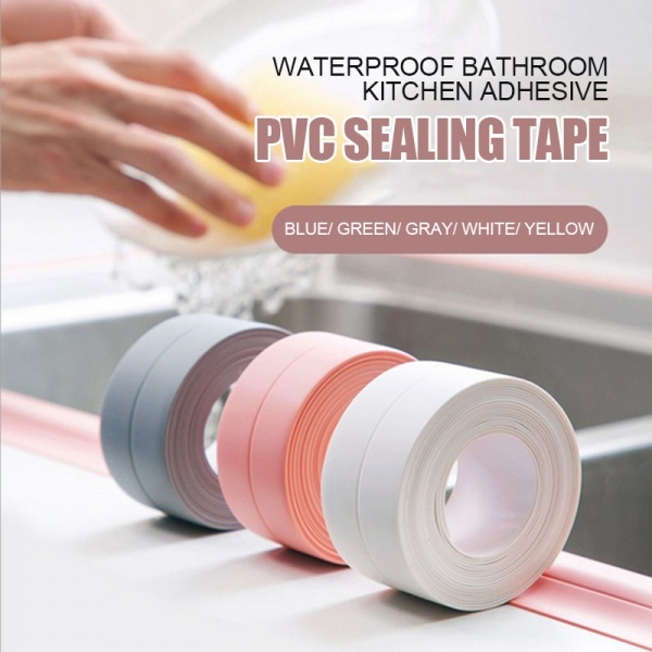 Kitchen Bathroom Self Adhesive Sealing Tape Waterproof Sink Caulk Strip  Corner