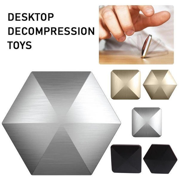Polygon Loonie Size Desk Toy Finger Flip Spin Office Decompression Playthings