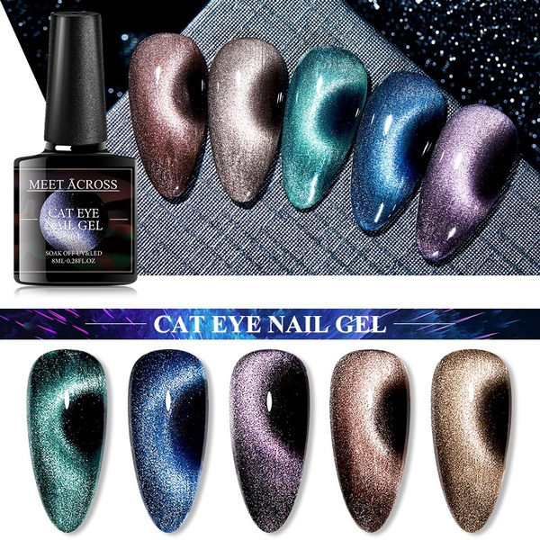 Twilight~! 3D Magic Top Coat, Precious Minerals (Cat Eye Nail Gel Polish  Chameleon UV LED Shining )