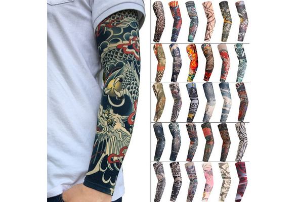 Outdoor Flower Arm Tattoo Set For Men And Women Ice Silk Sunscreen Cuff, Fishing  Sleeves, And Arm Sleeve Tattoo From Outdoorsport9, $4.08